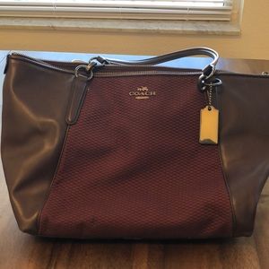 Burgundy coach purse